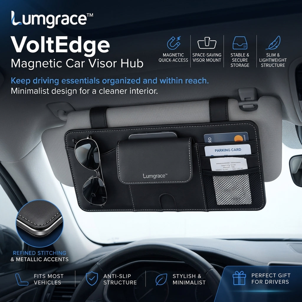 Lumgrace™ VoltEdge Magnetic Car Visor Hub