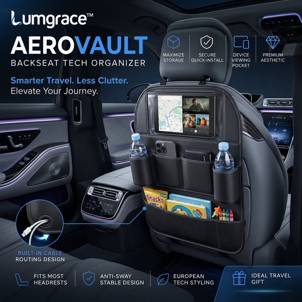 Lumgrace™ AeroVault Backseat Tech Organizer